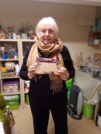 Technika asambláž - rámik na fotografie